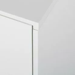 Mørteens Sideboard Lindholm V - Eiche teilmassiv - Weiß / Eiche -Buromobel Verkaufe sideboard lindholm v weiss matt eiche massiv 358652