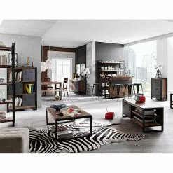 Ars manufacti Sideboard Manchester I - Akazie teilmassiv / Metall - Akazie / Anthrazit -Buromobel Verkaufe sideboard manchester akazie massiv metall 381752