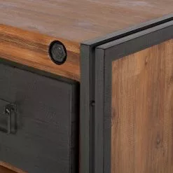 Ars manufacti Sideboard Manchester I - Akazie teilmassiv / Metall - Akazie / Anthrazit -Buromobel Verkaufe sideboard manchester i akazie massiv metall 4873204