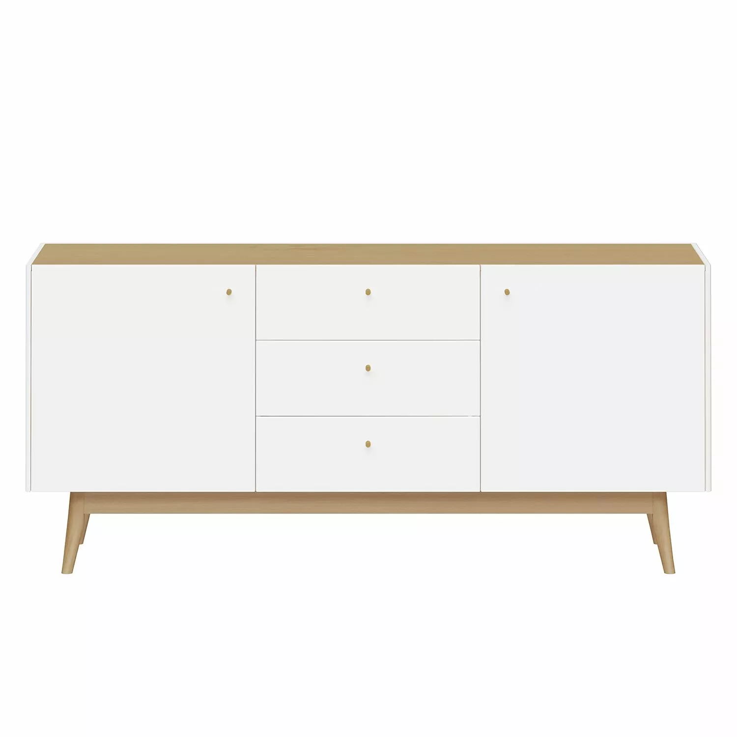 Germania Sideboard Monteo I - Weiß / Eiche 4 Germania Sideboard Monteo I - Weiß / Eiche – Bild 2