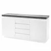 Fredriks Sideboard Namona I - Inkl. Beleuchtung - Weiß / Beton Dekor -Buromobel Verkaufe sideboard namona i inkl beleuchtung weiss anthrazit weiss anthrazit 3666805