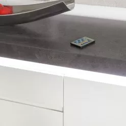 Fredriks Sideboard Namona I - Inkl. Beleuchtung - Weiß / Beton Dekor -Buromobel Verkaufe sideboard namona i inkl beleuchtung weiss anthrazit weiss anthrazit 4040304