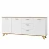 Germania Sideboard Neston II - Matt Weiß / Eiche Sanremo Dekor -Buromobel Verkaufe sideboard neston ii supermatt weiss eiche sanremo dekor 3908932