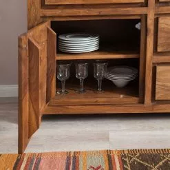 Ars Natura Sideboard Ohio I - Seesham massiv - gewachst -Buromobel Verkaufe sideboard ohio i seesham massiv gewachst 3458333