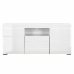 Fredriks Sideboard Roomconcept - Inkl.Beleuchtung - Hochglanz Weiß -Buromobel Verkaufe sideboard roomconcept inkl led beleuchtung hochglanz weiss 4799912
