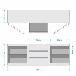 Ars Natura Sideboard Tapurah - Sheesham massiv -Buromobel Verkaufe sideboard tapurah sheesham massiv 5173980