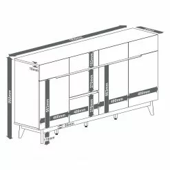 Mørteens Sideboard Tenabo - Matt Weiß / Asteiche -Buromobel Verkaufe sideboard tenabo ii matt weiss asteiche 5237872