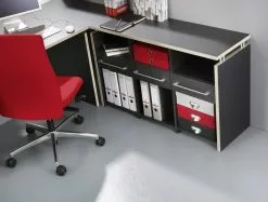 Germania Aufsatzschrank Eugene - Breite 40cm - Anthrazit/Rosales Dekor -Buromobel Verkaufe top square eugene aufsatzschrank breit 40cm m ge ask 0055 6