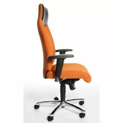 Topstar Chefsessel High Sit up - Webstoff / Echtleder - Orange / Schwarz -Buromobel Verkaufe topstar high sit up chefsessel bezug stoff echtleder verschiedene farben m ts ast 0075 3