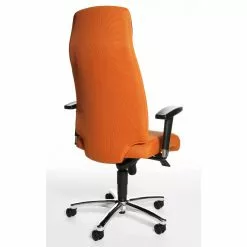 Topstar Chefsessel High Sit up - Webstoff / Echtleder - Orange / Schwarz -Buromobel Verkaufe topstar high sit up chefsessel bezug stoff echtleder verschiedene farben m ts ast 0075 5