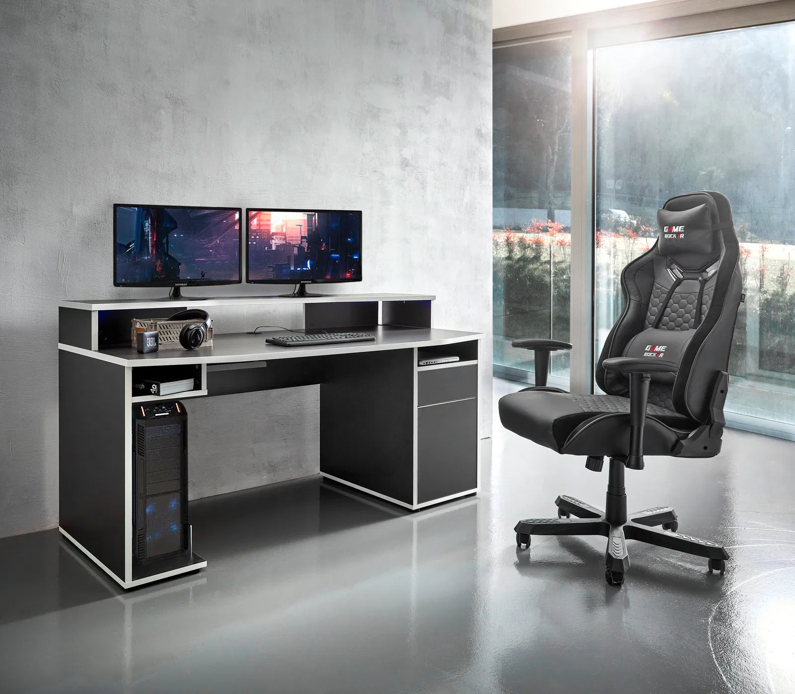 Buromobel Verkaufe -Buromobel Verkaufe Game Rocker Gaming Stuhl GAME ROCKER 4260590712615 schwarz 895634